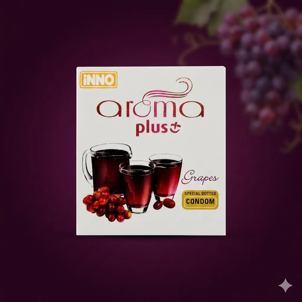 Aroma Plus Grapes Special Dotted Condom (With Private Packing 🔞)