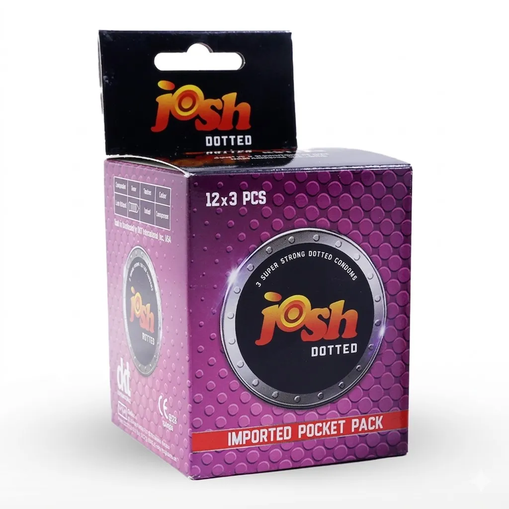 Josh Dotted Condoms (36 Pack) – Intense Stimulation Mega Saver