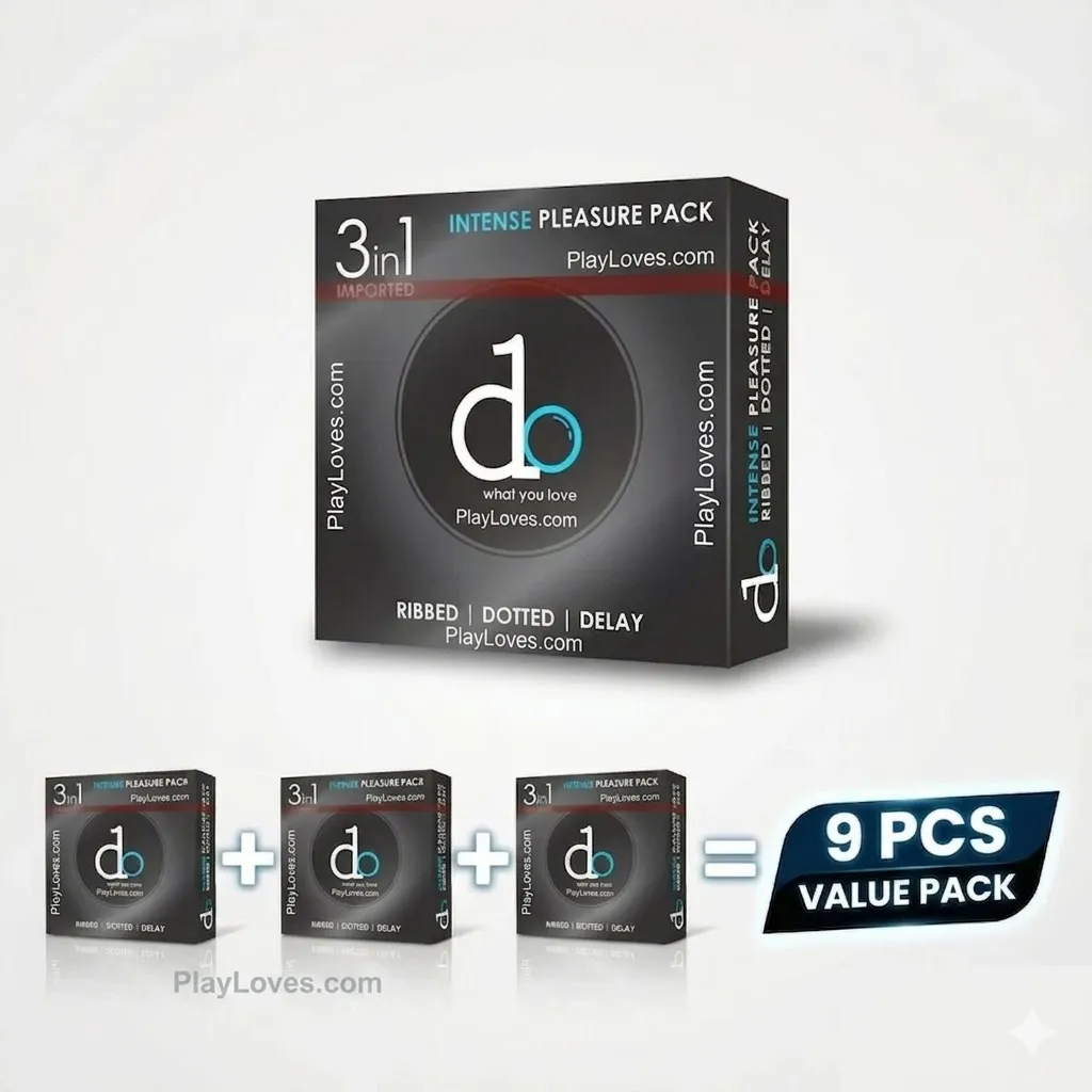 Do 3-in-1 Condoms (Pack of 9) – Ribbed, Dotted & Delay