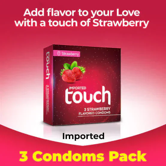 Touch Strawberry Condoms(With Private Packing 🔞)
