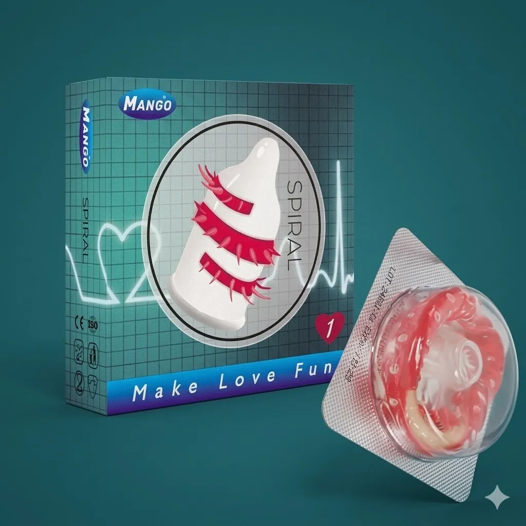 MANGO SPIRAL SPIKE CONDOM(With Private Packing 🔞)