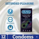 Durex Extended Pleasure (Timing) Condoms Pack of 12(With Private Packing 🔞)