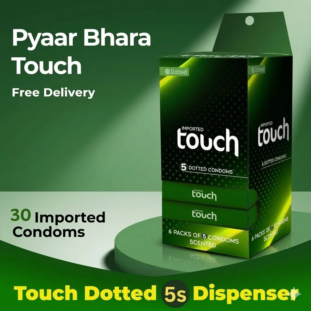 Touch- Pack Of 18 Dispenser Dotted Condoms
