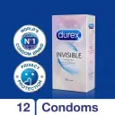 Durex Invisible Condoms Pack of 12s(With Private Packing 🔞)