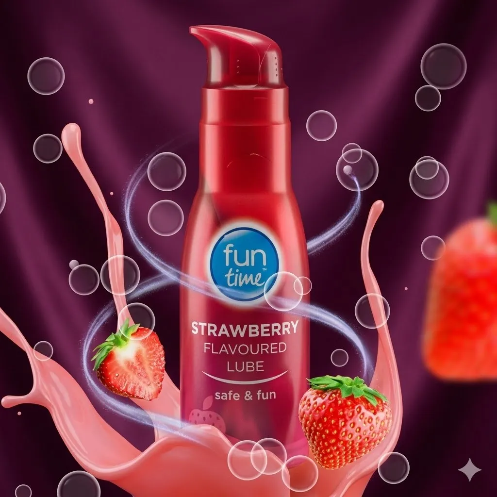 Funtime Strawberry Flavored Lube Water Based Lubricant - 75ml