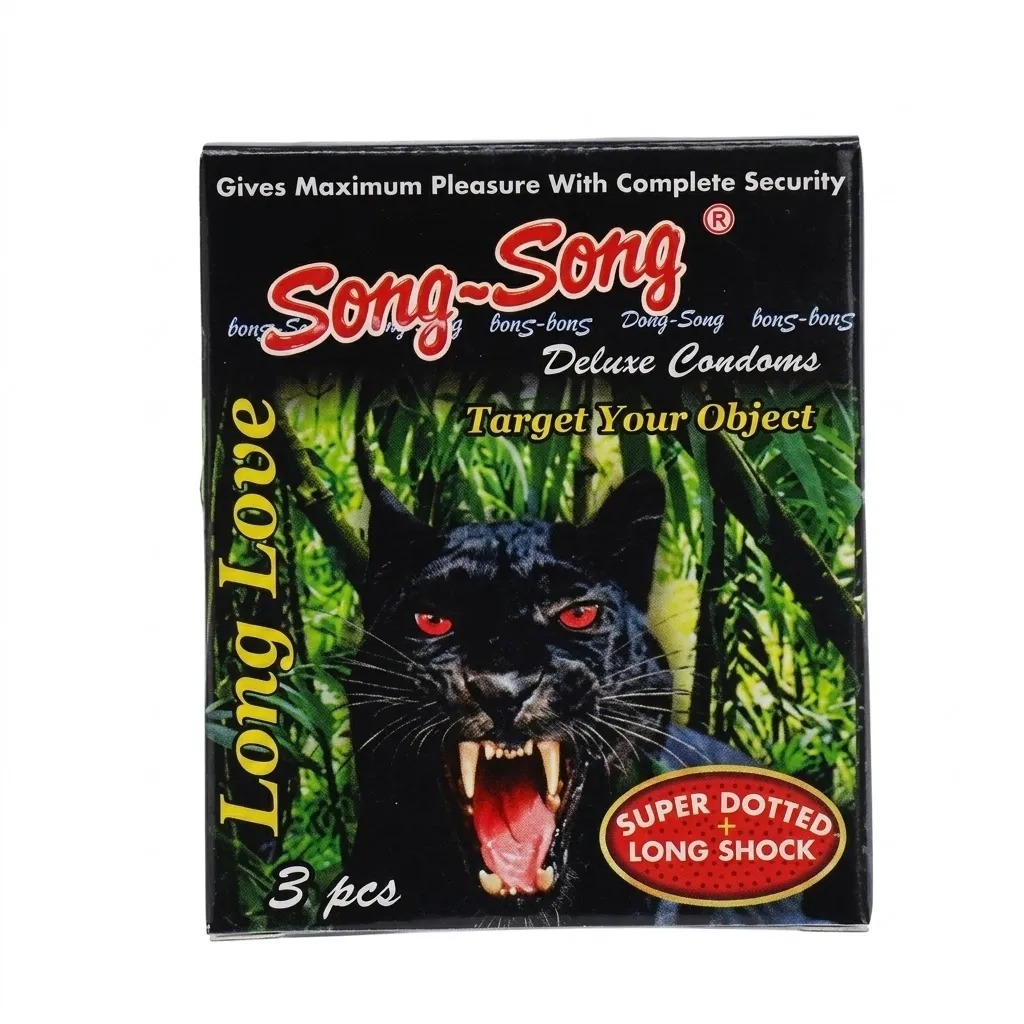 Xtacy Imported Song Song Black Panther Condoms 3 Pieces