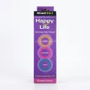 Happy Life Collection 3in1 Condoms | Contoured, Ribbed & Dotted - 36 Pack(With Private Packing 🔞)